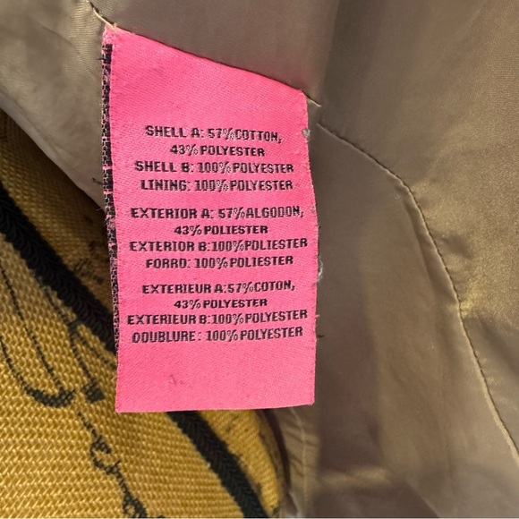 Betsey Johnson Belted Taupe Raincoat ruffle jacket – Hooded Gold Hardware XS - Picture 4 of 8